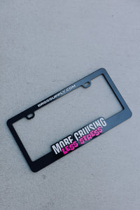 'More Cruising, Less Stress' License Plate Frame